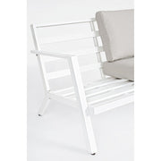 Ensemble d'extérieur 4 pièces salon Harley avec coussins blancs