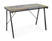 Bureau Young California plateau verre 113x58 cm