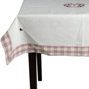 Nappe coeur rouge carrée cm100xh100x1,5