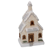 Maison en résine crème cm16x11h28