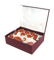 Tasse à régler la théière et le tinger 9 pièces orange et bambou en céramique