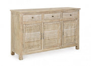 Buffet 3 portes et 3 tiroirs en bois de style naturel