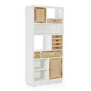 Bibliothèque Eloise 3 portes 3 tiroirs en bois 180h cm