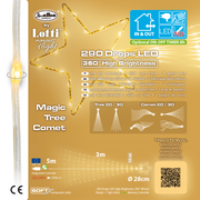 Arbre étoile Magic Comet ø28cm h3m 290 LED
 lumières de Noël
