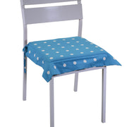 Coussin carré bleu pétrole à pois pop cm40x40h4