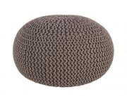 Pouf tressé gris foncé Bizzotto 80 cm