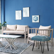 Canapé avec coussins Sahel en bois de teck