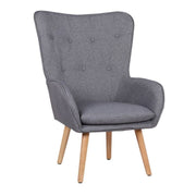 Chaise arrière enveloppante Kuril Grey Fabric 79x70xh CM .96