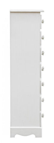 Commode en bois blanc 7 tiroirs Blanc cm 29 x 23 x89