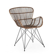 Fauteuil rustique en fibre naturel Ventrus croco