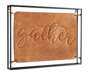 Décoration murale en cuir 45X32