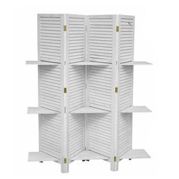 Pandre en bois 4 panneaux en bois blanc minables 165 xh.170 cm