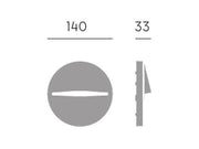 Applique en aluminium moulé avec diffuseur satiné - Lumière naturelle graphite - Dimensions : L x l x P