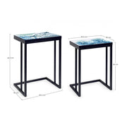 Set de deux tables basses d'ameublement bizzotto