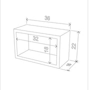 Tableau rectangulaire Monroe décoration murale 36 x 18 x 22 h cm