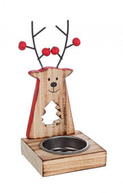 Bougie Rouge en Pin 12x