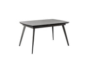 Table extensible avec plateau en céramique gris anthracite 140/170/200x90x76h cm