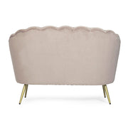 Canapé 2 places effet velours gris clair Giliola