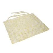 Coussin de chaise jacquard citron vert Flora carré cm40x40h4