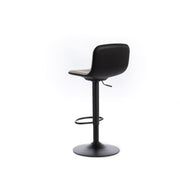 Tabouret en microfibre beige avec structure en métal 39x45x86/102h cm