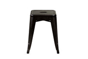 Tabouret Bristol en fer marron cm39x39h45