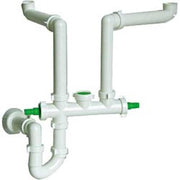 Siphon d'évier compact autonettoyant 2 voies Bonomini 1