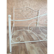 Lit simple Papavero en fer forgé ivoire or