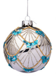 Suspension sphérique en argent luxueux 12x D80