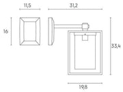 Applique au bas de la ligne E27 Domus Bianco