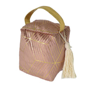 Butoir de porte en tissu rose cm12x10h15-18