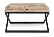 Table basse Tray avec plateau 90x90 cm