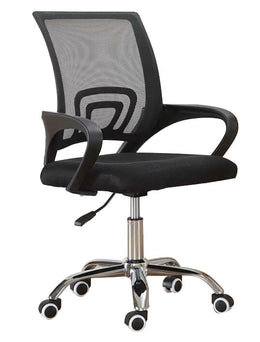 Chaise de travail avec roues Bisk noires