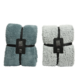 Plaid sherpa coloris assortis 130x170