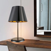 Lampe de table Verda ASZ1212 en métal et abat-jour en tissu noir