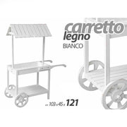 Porte-chariot blanc du jardin d'exposition 121 cm