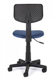 Chaise de bureau avec roues réglables bleues