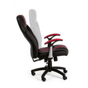 Fauteuil de bureau avec accoudoirs Spider en similicuir rouge