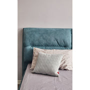 Lit Double avec Rangement Safira en Tissu Bleu L 173 x P 214,5 x H 112 cm