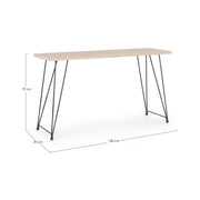 Console en acier avec plateau en bois DISTRICT 140x39x h79 cm