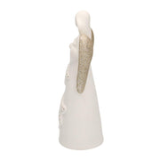 Ange céramique or blanc avec led ø10,5h27,5