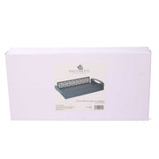 Plateau rectangulaire en métal flèches gris foncé cm41x20h6,5