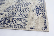 Tapis moderne en coton Bombay bleu 140x200 cm
