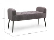 Banc de velours gris de style design