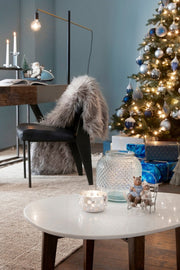 Ensemble de 4 bougies Maya basse étoile argentée