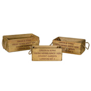 Tiroir en bois 1-3 coin rouillé rectangulaire cm40,5x21h15