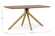 Table en bois de style vintage pour 6 personnes 150x90
