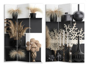 Paravent imprimé 3 panneaux vases 120,6x2,5xh180,6x2,5xh180