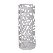 Flèches rond porte-gobelet en métal blanc cm ø8h20