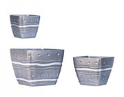 Lot de 4 vases gris S-3 Qu