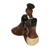 Statue femme africaine en résine cm18,5x6h17